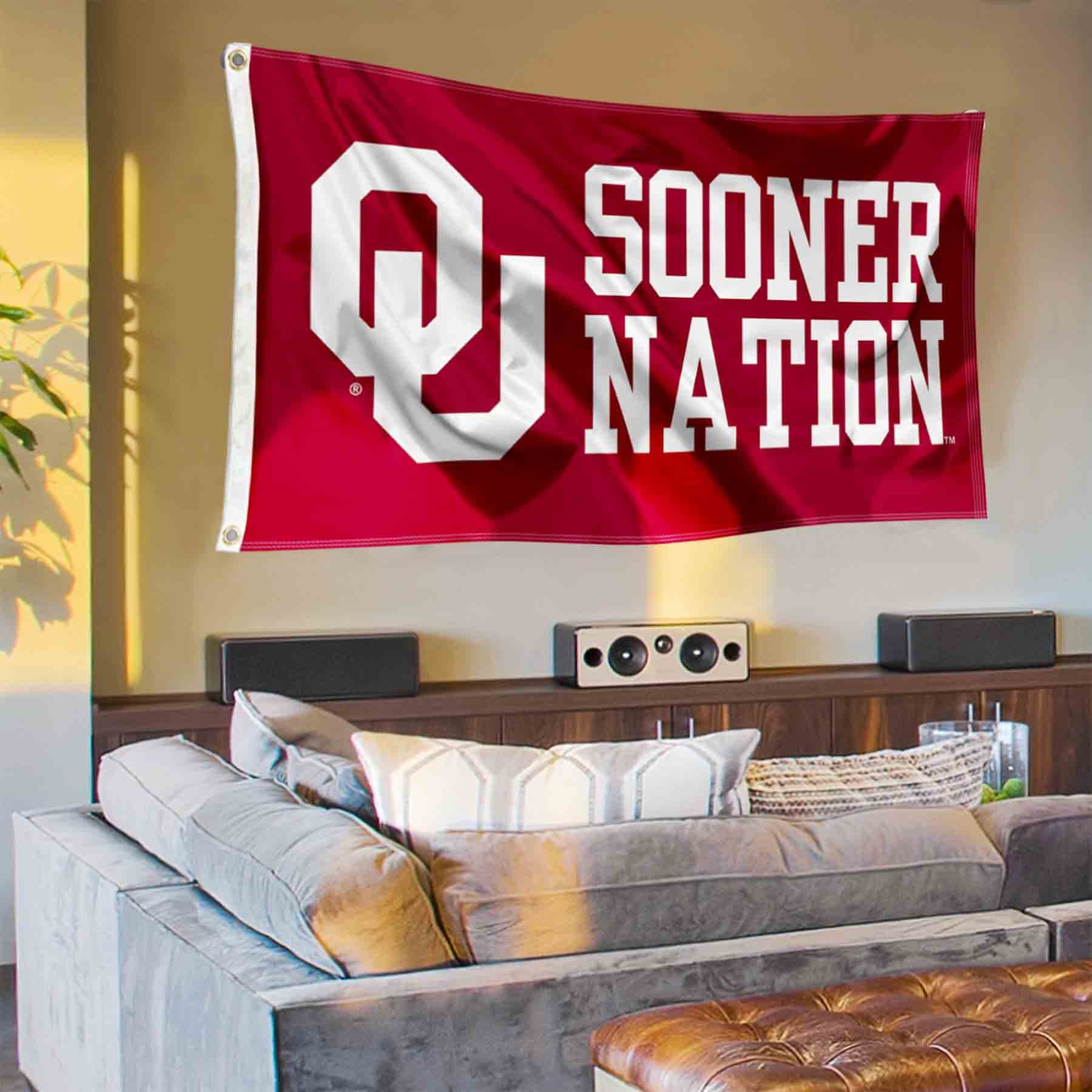 College Flags & Banners Co. Oklahoma Sooners Sooner Nation Banner and Tapestry Wall Tack Pads - Sports Collectibles, Sports Memorabilia, Sports Fan Shop, Sports Gifts
