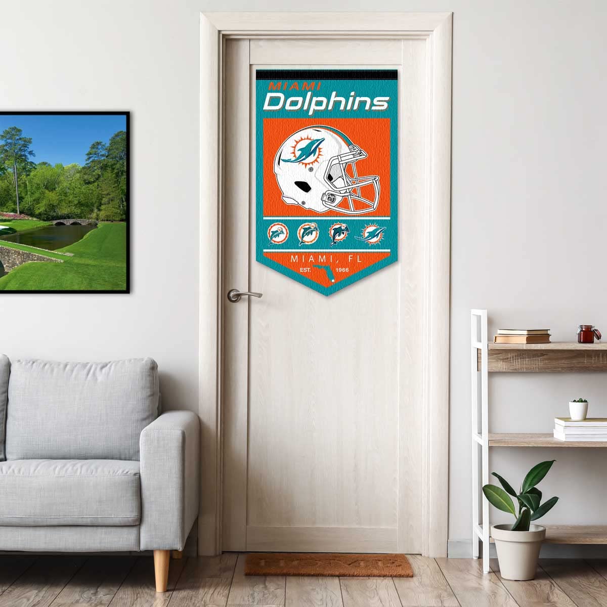 WinCraft Miami Dolphins Heritage History Banner Pennant - Sports Collectibles, Sports Memorabilia, Sports Fan Shop, Sports Gifts