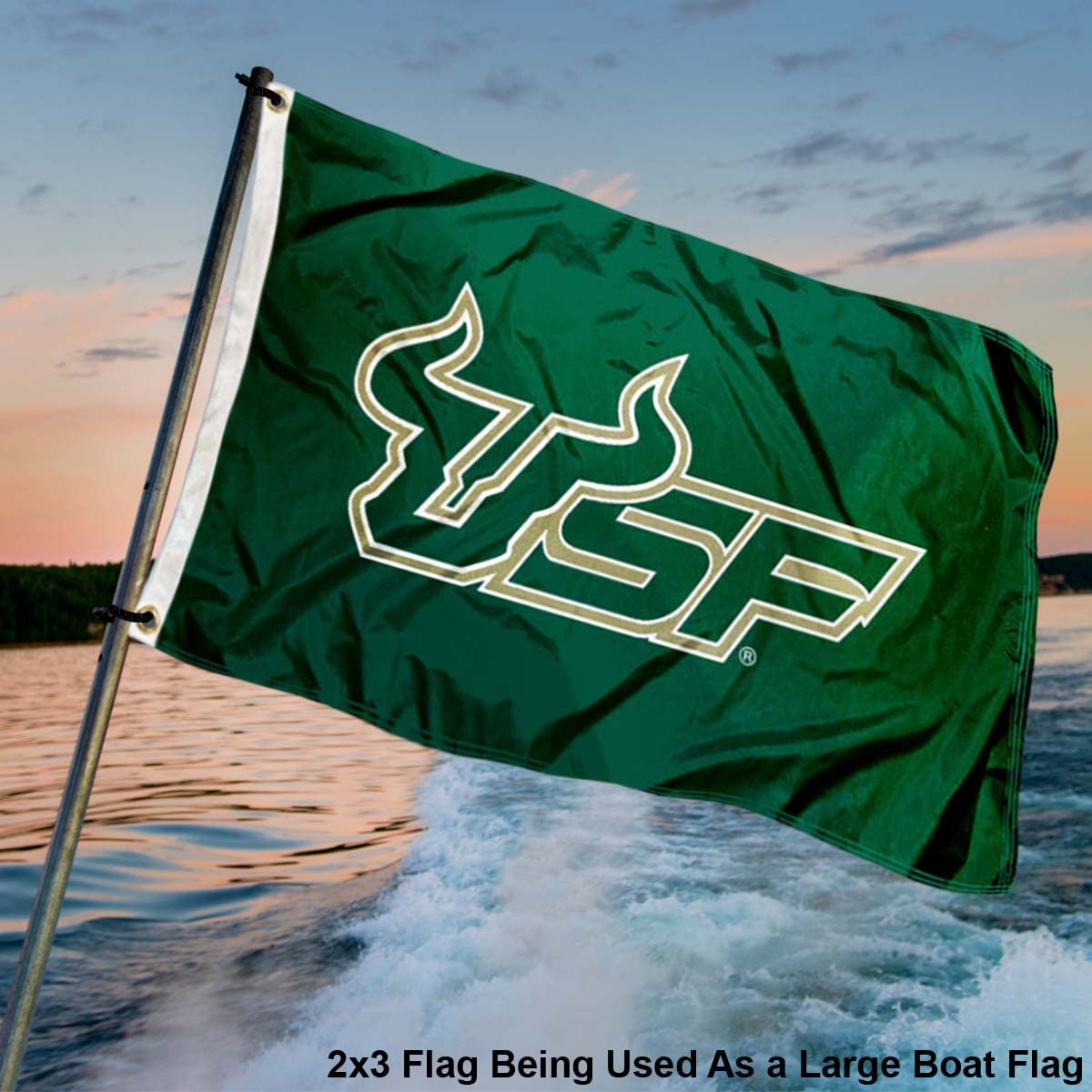 South Florida Bulls Small 2'x3' Flag and USA 3x5 Flag Set - Sports Collectibles, Sports Memorabilia, Sports Fan Shop, Sports Gifts