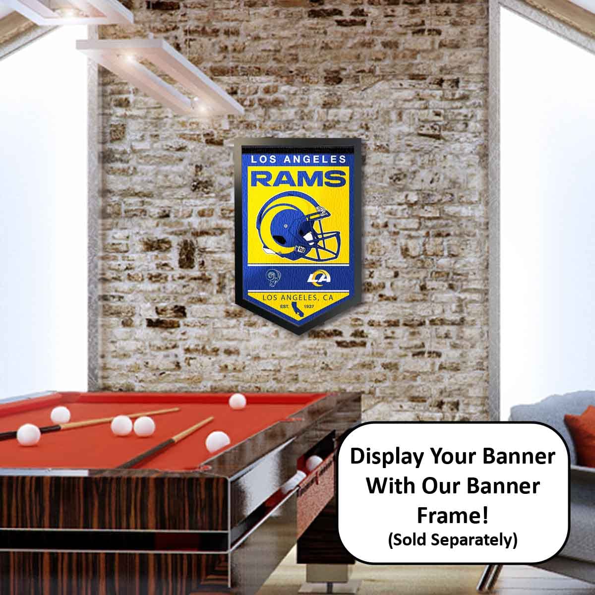 WinCraft Los Angeles Rams Heritage History Banner Pennant - Sports Collectibles, Sports Memorabilia, Sports Fan Shop, Sports Gifts
