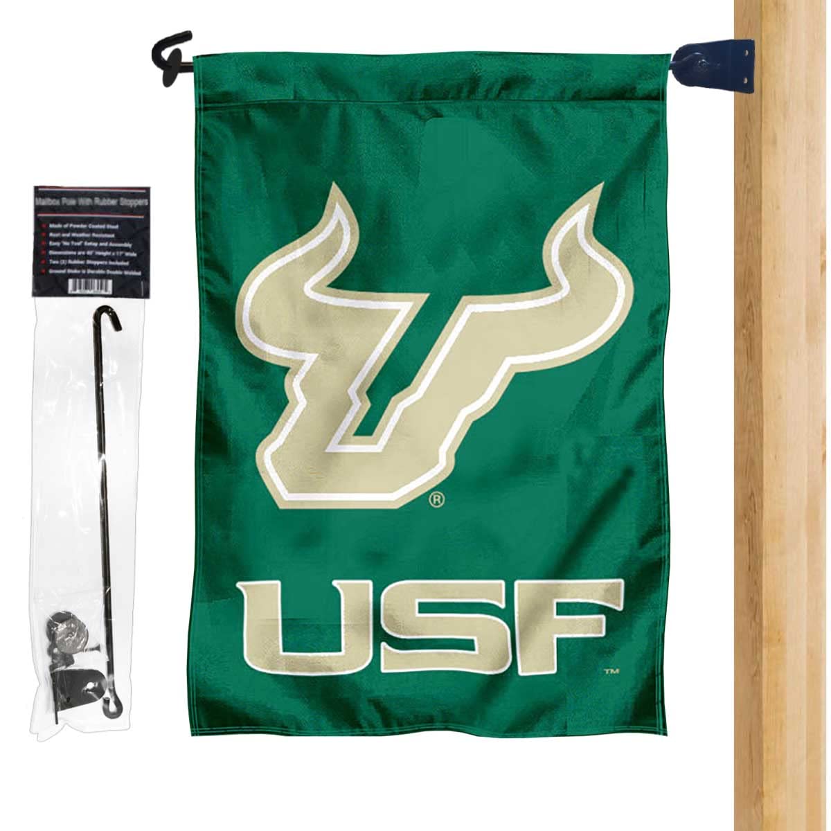 College Flags & Banners Co. - Michigan State Spartans Double Sided Shield Logo Garden Flag and Mailbox Post Pole Mount Holder Set - Sports Collectibles, Sports Memorabilia, Sports Fan Shop, Sports Gifts