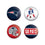 New England Patriots Buttons 4 Pack - Special Order - Sports Collectibles, Sports Memorabilia, Sports Fan Shop, Sports Gifts