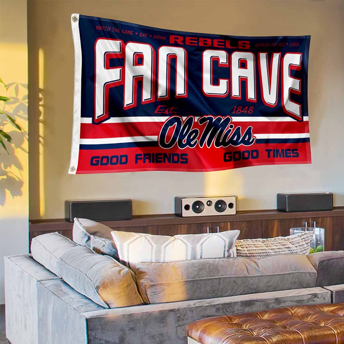Ole Miss Fan Man Cave Banner Flag - Sports Collectibles, Sports Memorabilia, Sports Fan Shop, Sports Gifts