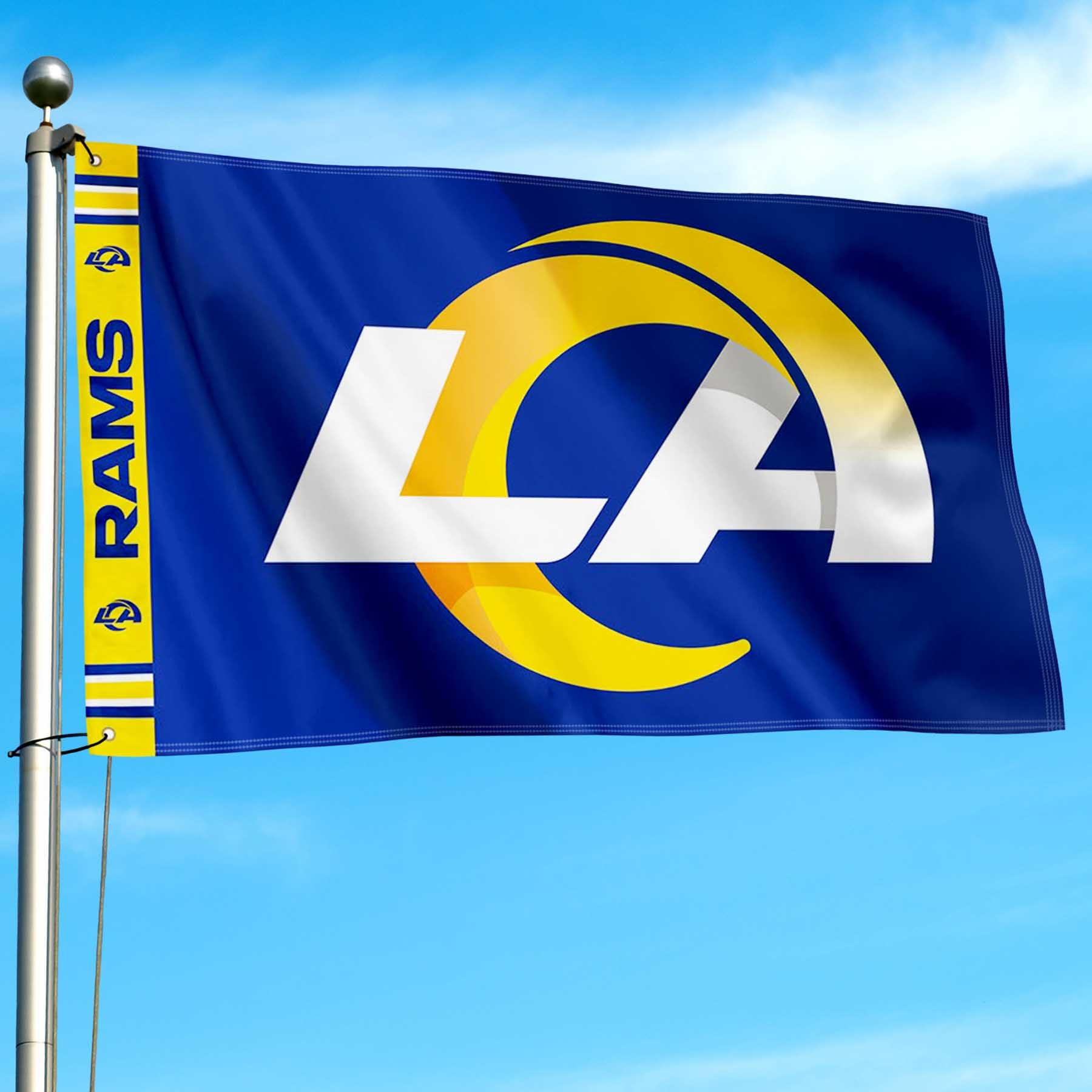 WinCraft Los Angeles Rams Printed Header 3x5 Foot Banner Flag - Sports Collectibles, Sports Memorabilia, Sports Fan Shop, Sports Gifts