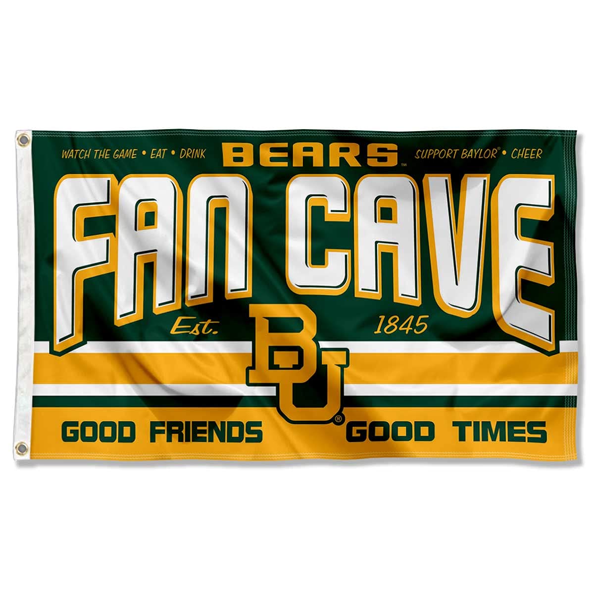 Baylor Bears Fan Man Cave Banner Flag - Sports Collectibles, Sports Memorabilia, Sports Fan Shop, Sports Gifts