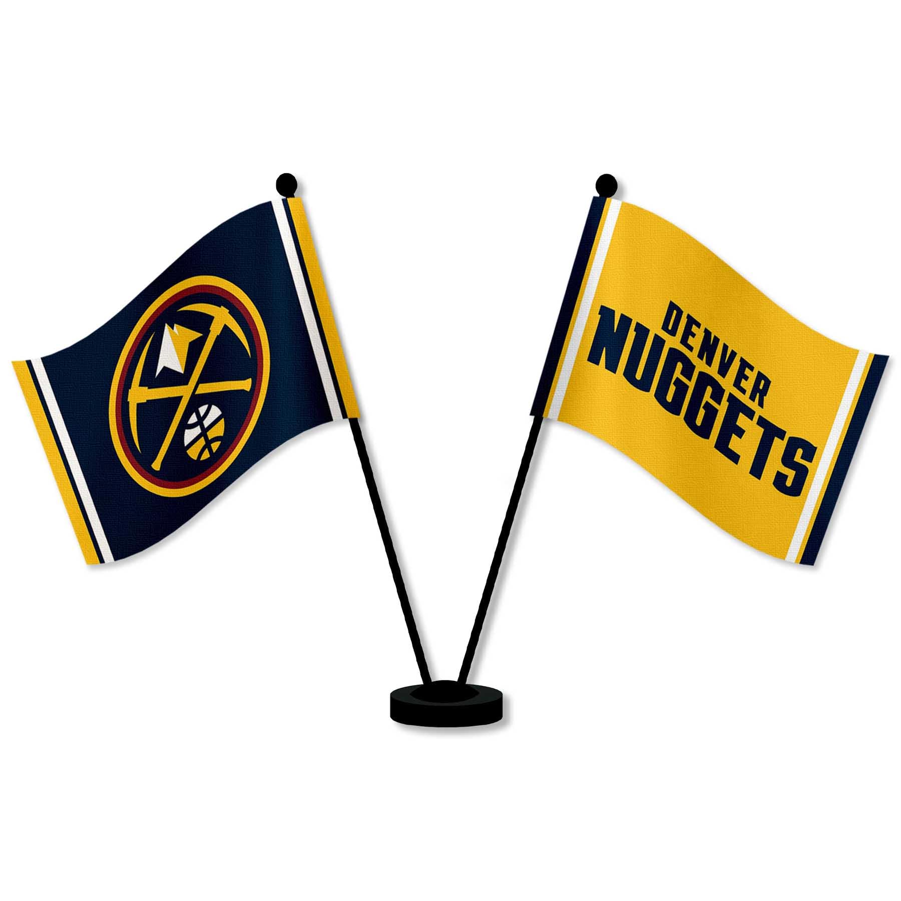 WinCraft Denver Nuggets Desk and Table Top Flags - Sports Collectibles, Sports Memorabilia, Sports Fan Shop, Sports Gifts