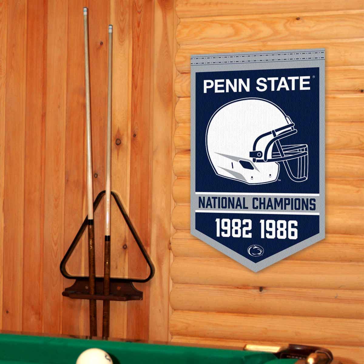 Penn State Nittany Lions Football National Champions Banner - Sports Collectibles, Sports Memorabilia, Sports Fan Shop, Sports Gifts