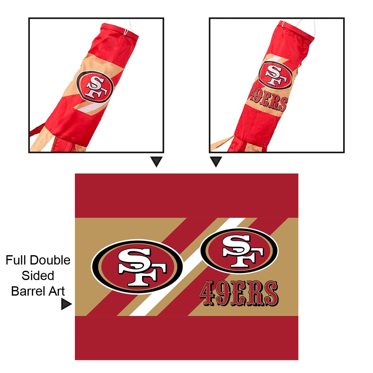 49ers Team Windsock - Sports Collectibles, Sports Memorabilia, Sports Fan Shop, Sports Gifts