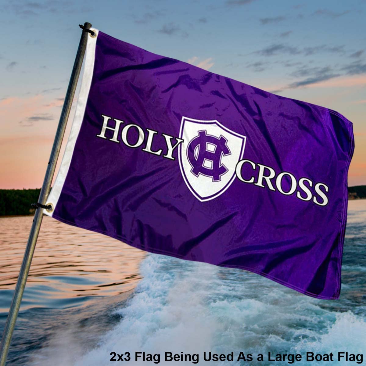 College Flags & Banners Co. Holy Cross Crusaders Small 2x3 Foot Flag - Sports Collectibles, Sports Memorabilia, Sports Fan Shop, Sports Gifts