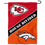 WinCraft House Divided Chiefs and Broncos Double Sided Garden Flag - Sports Collectibles, Sports Memorabilia, Sports Fan Shop, Sports Gifts