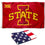 College Flags & Banners Co. Iowa State University Big 12 and USA 3x5 Flag Set - Sports Collectibles, Sports Memorabilia, Sports Fan Shop, Sports Gifts