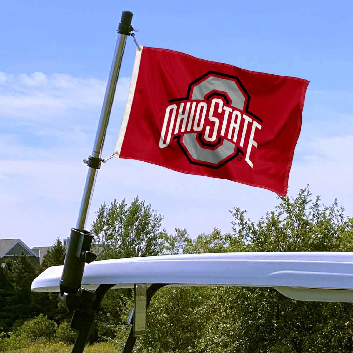 College Flags & Banners Co. Ohio State Buckeyes Boat and Golf Cart Flag - Sports Collectibles, Sports Memorabilia, Sports Fan Shop, Sports Gifts