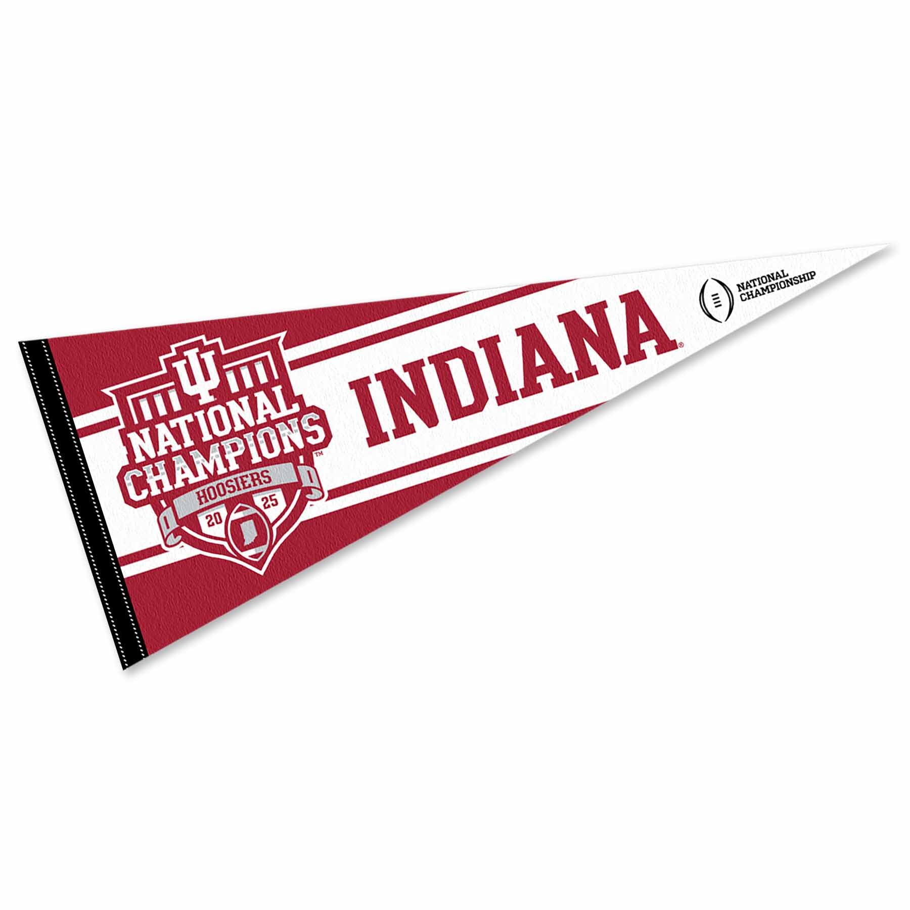 Indiana Hoosiers 2025 College Football National Champions Pennant Flag - Sports Gifts, Sports Memorabilia, Sports Collectibles, Fan Shop