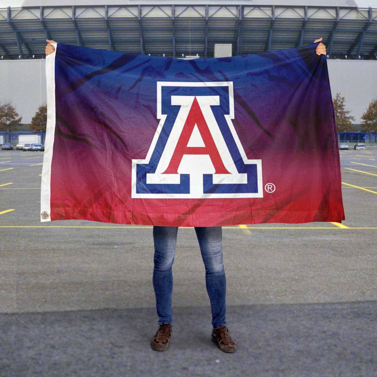 College Flags & Banners Co. Arizona Wildcats Two Tone Gradient Flag - Sports Collectibles, Sports Memorabilia, Sports Fan Shop, Sports Gifts