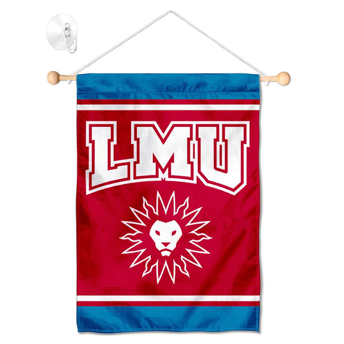 College Flags & Banners Co. Loyola Marymount Lions Window Wall Banner Hanging Flag with Suction Cup - Sports Collectibles, Sports Memorabilia, Sports Fan Shop, Sports Gifts