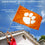 College Flags & Banners Co. Clemson Tigers Orange Flag with Pole and Bracket Kit - Sports Collectibles, Sports Memorabilia, Sports Fan Shop, Sports Gifts