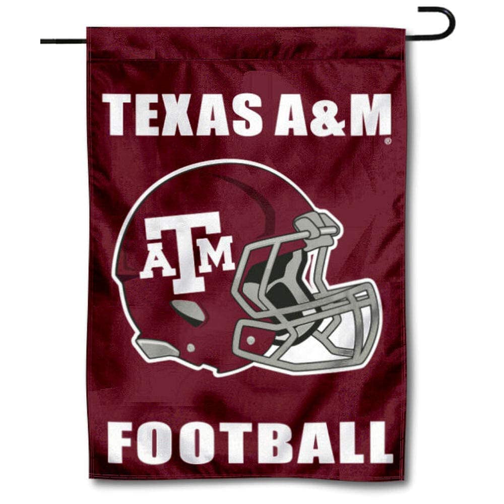 College Flags & Banners Co. Texas A&M Football Helmet Garden Banner and USA Flag Stand Pole Holder Set - Sports Collectibles, Sports Memorabilia, Sports Fan Shop, Sports Gifts