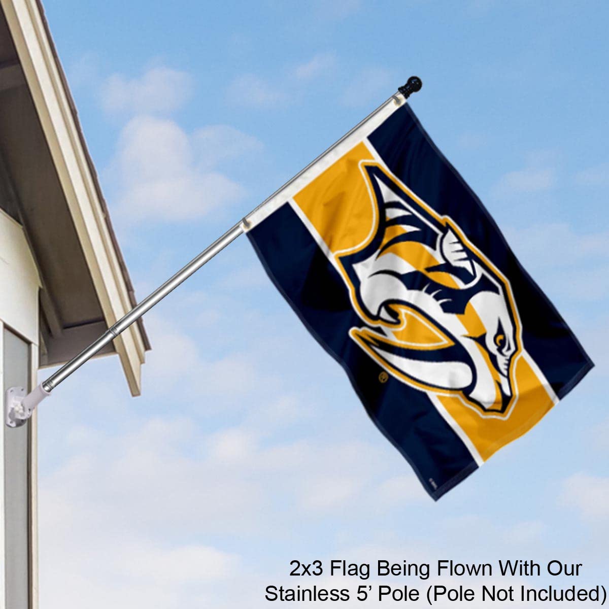 WinCraft Nashville Predators Small 2x3 Foot Banner Flag - Sports Collectibles, Sports Memorabilia, Sports Fan Shop, Sports Gifts