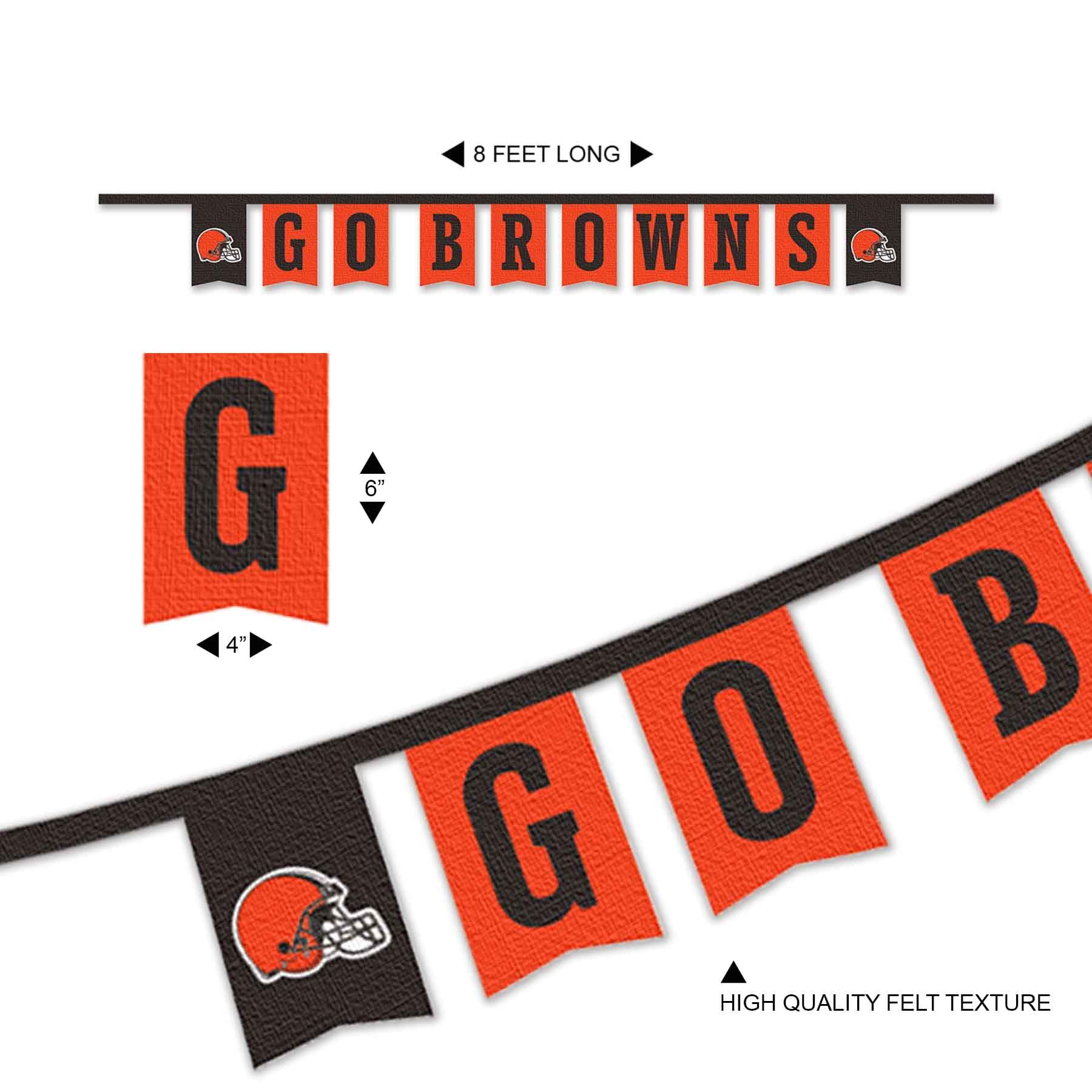 WinCraft Cleveland Browns Banner String Pennant Flags - Sports Collectibles, Sports Memorabilia, Sports Fan Shop, Sports Gifts