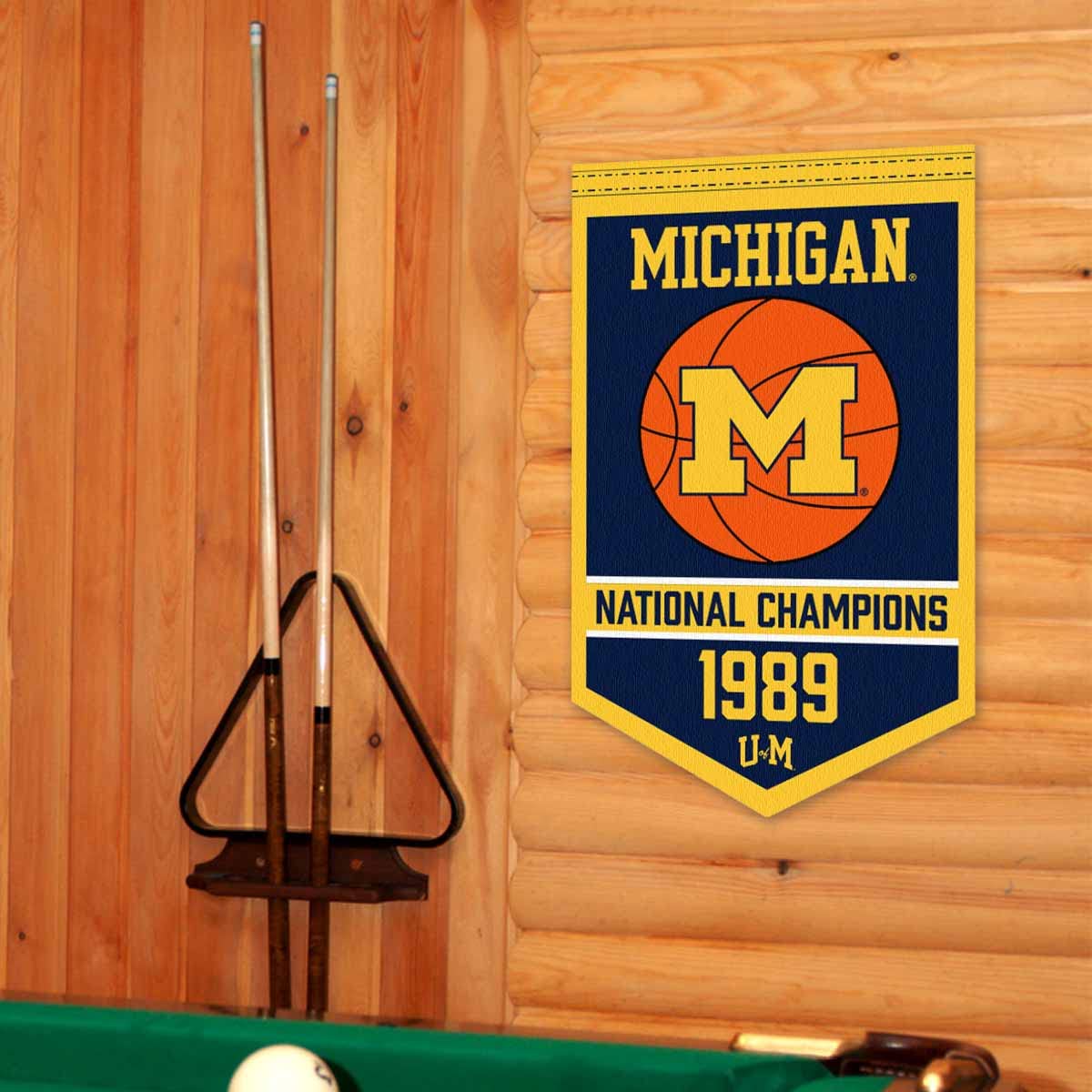 Michigan Wolverines Basketball National Champions Banner - Sports Collectibles, Sports Memorabilia, Sports Fan Shop, Sports Gifts