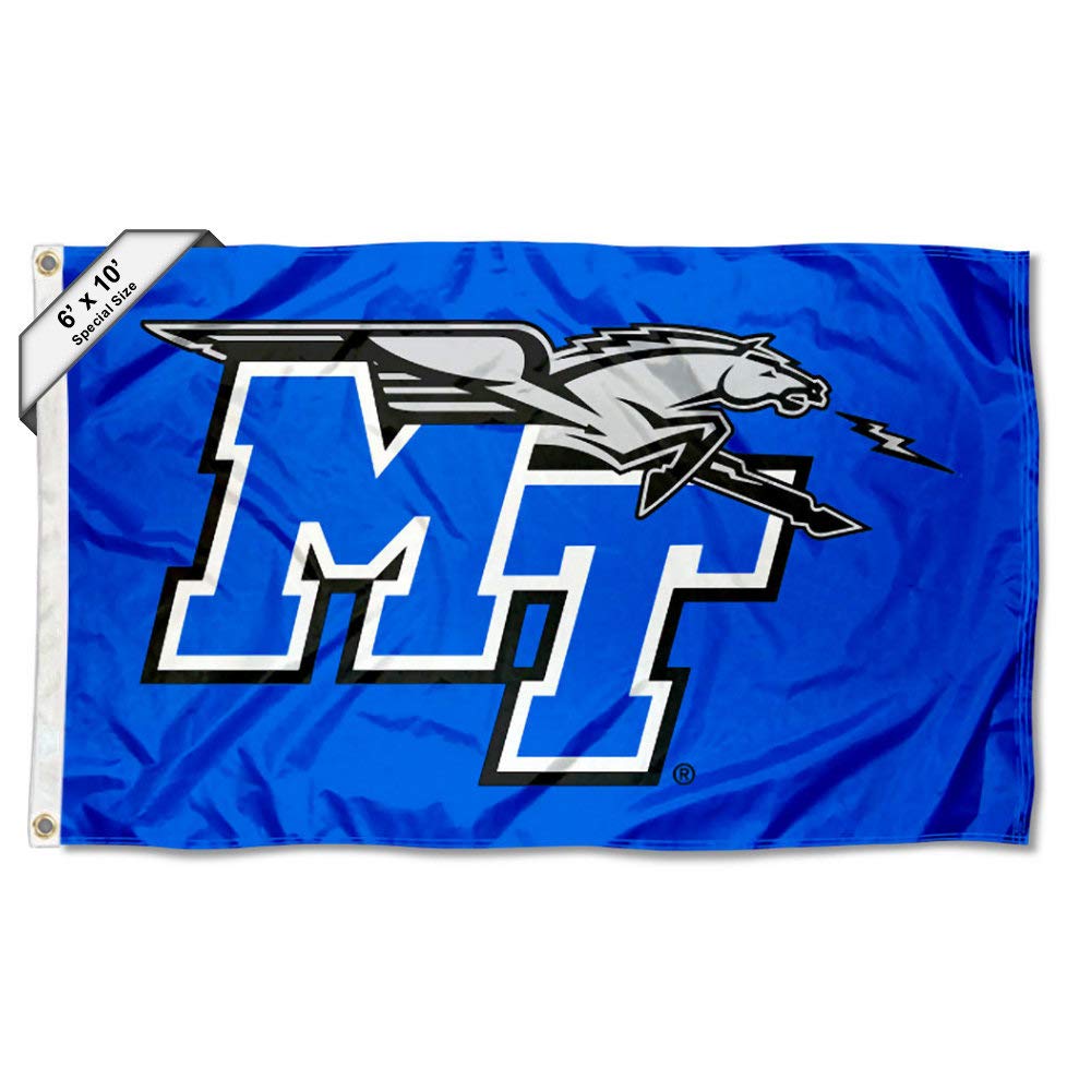 College Flags & Banners Co. Middle Tennessee Blue Raiders 6x10 Feet Flag - Sports Collectibles, Sports Memorabilia, Sports Fan Shop, Sports Gifts
