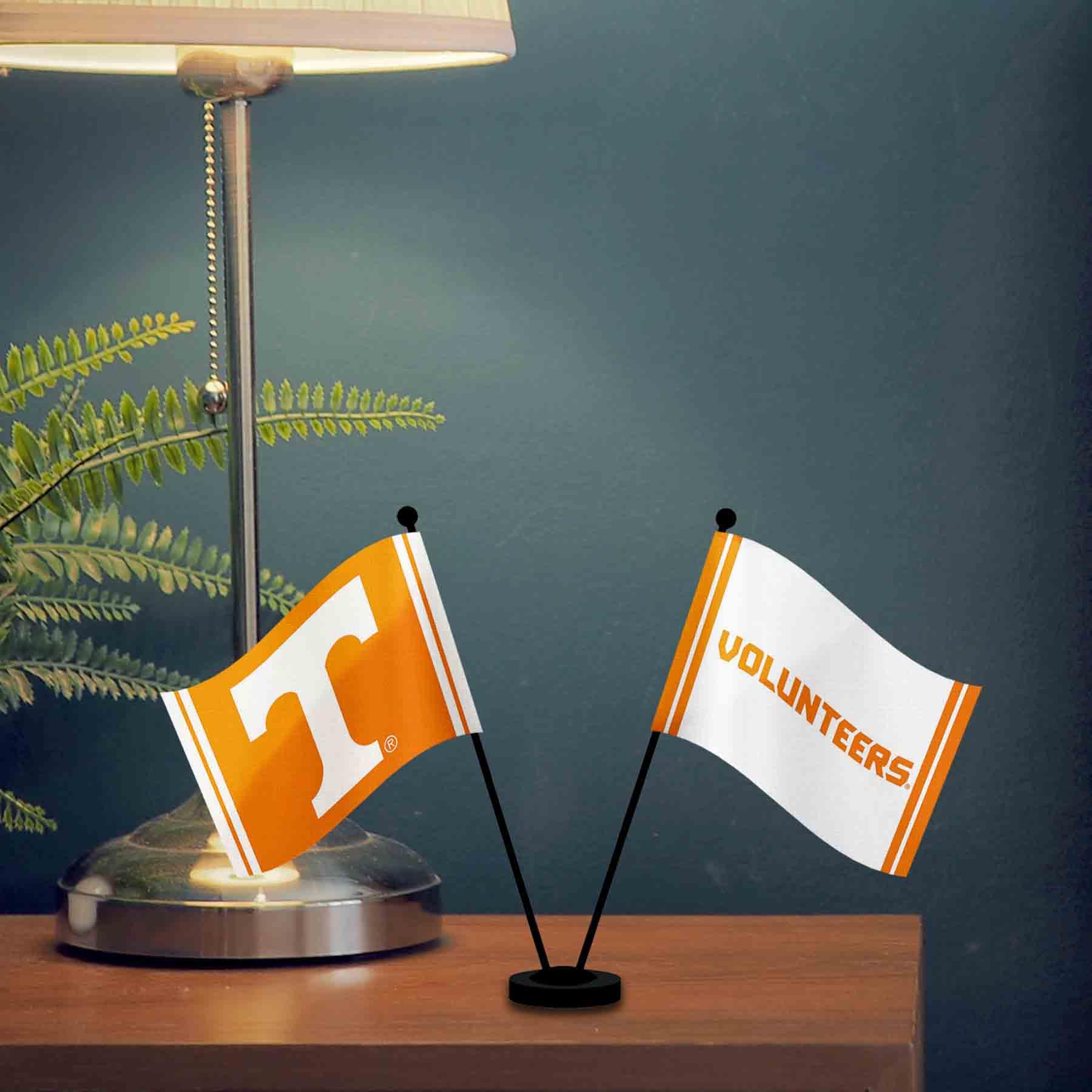 WinCraft Tennessee Volunteers Desk and Table Top Flags - Sports Collectibles, Sports Memorabilia, Sports Fan Shop, Sports Gifts