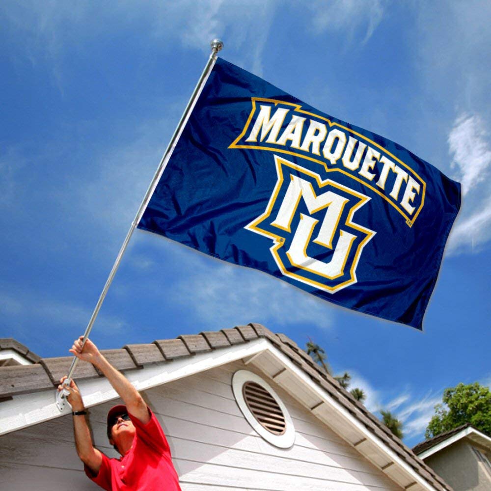 College Flags & Banners Co. Marquette Flag and USA 3x5 Set - Sports Collectibles, Sports Memorabilia, Sports Fan Shop, Sports Gifts