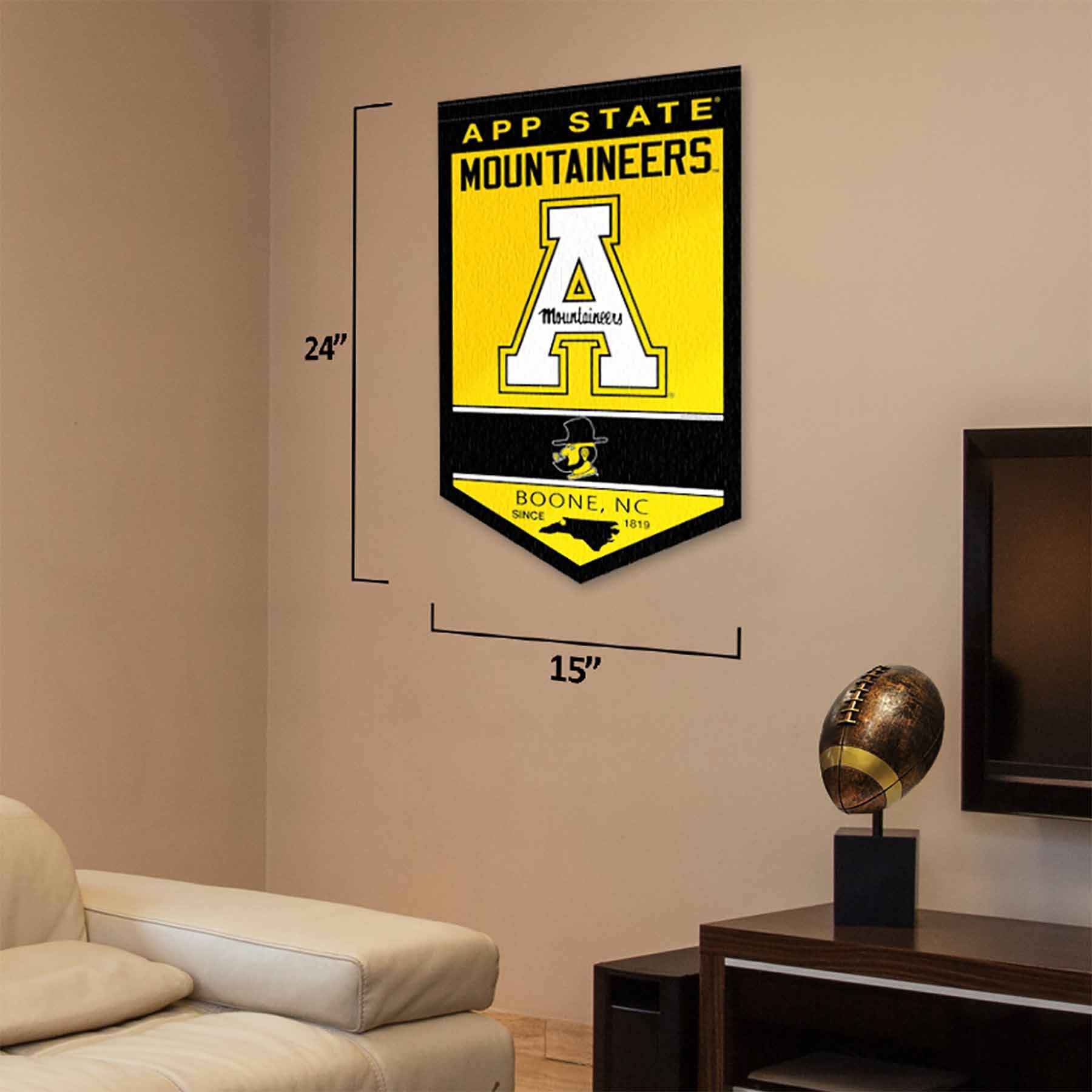 College Flags & Banners Co. Appalachian State Mountaineers Heritage History Banner Pennant - Sports Collectibles, Sports Memorabilia, Sports Fan Shop, Sports Gifts