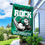 College Flags & Banners Co. Slippery Rock Double Sided House Flag with Flag Pole Set - Sports Collectibles, Sports Memorabilia, Sports Fan Shop, Sports Gifts