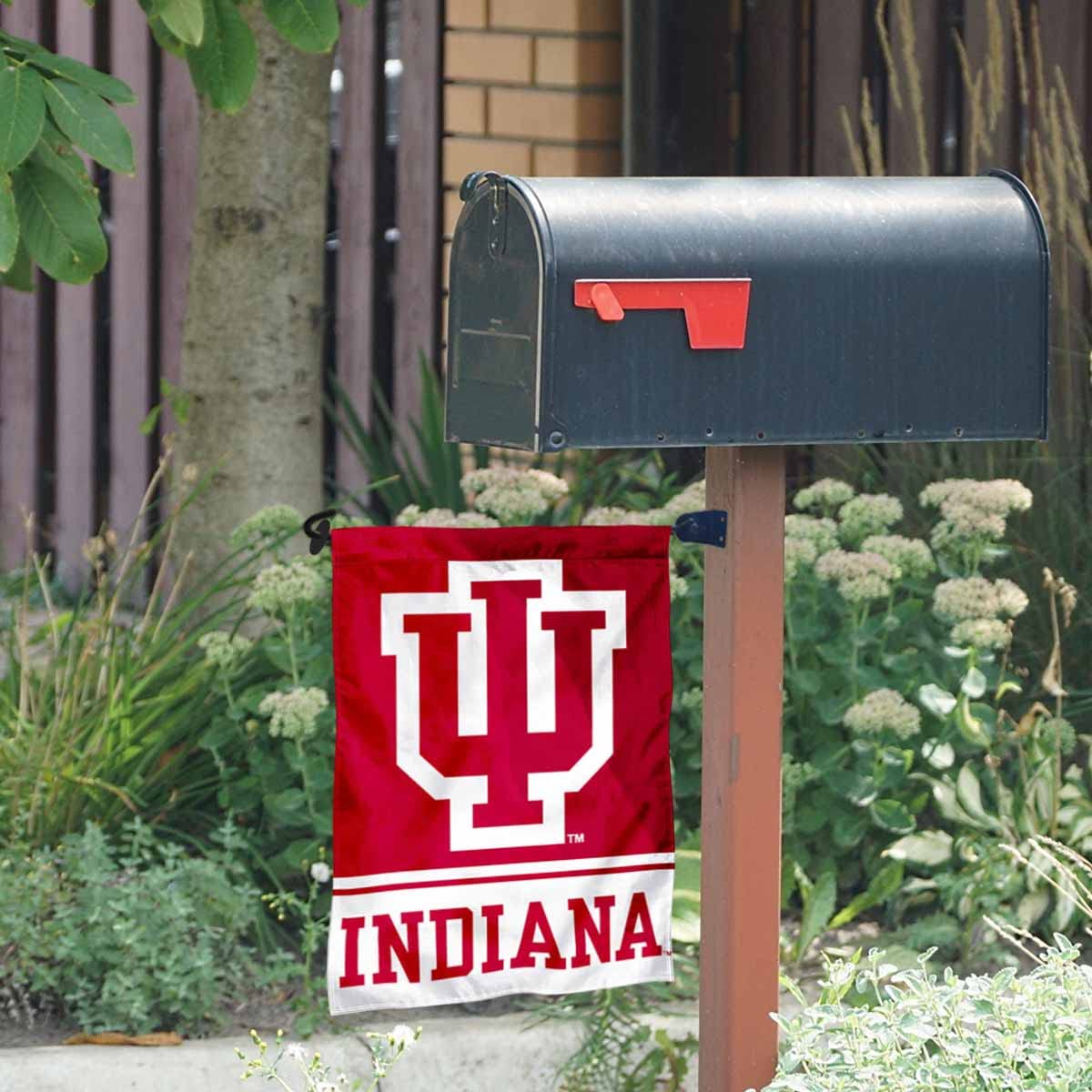 Indiana Hoosiers Garden Flag and Mailbox Post Pole Mount Holder Set - Sports Collectibles, Sports Memorabilia, Sports Fan Shop, Sports Gifts