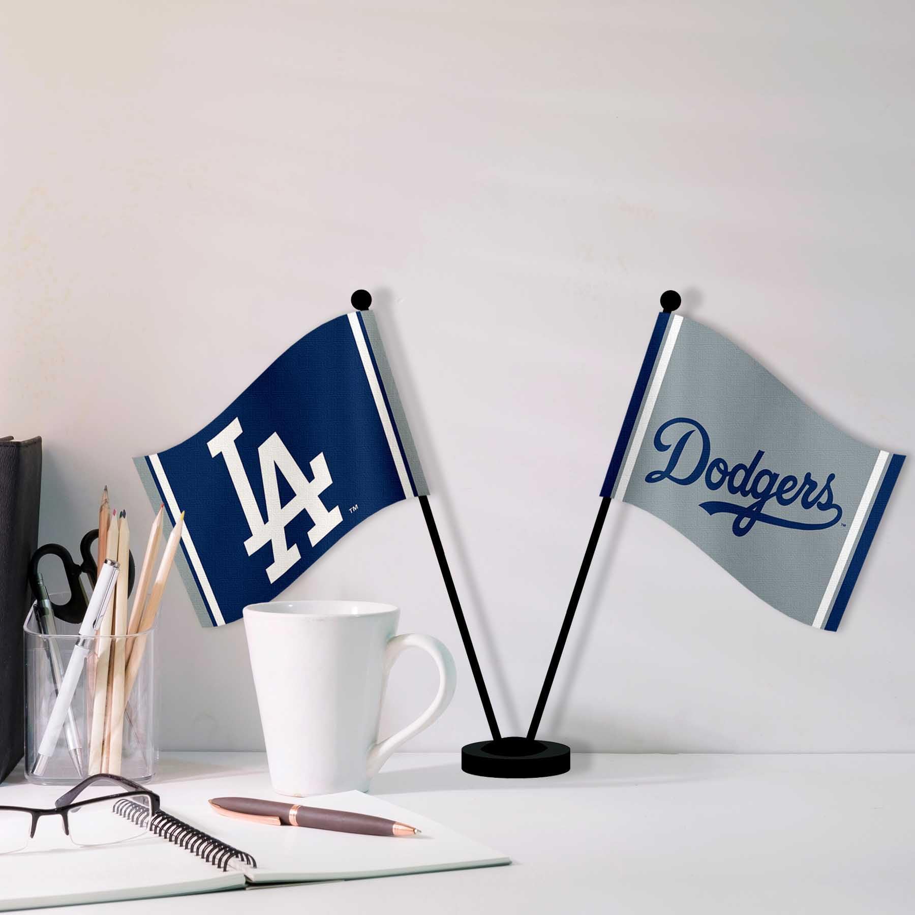 WinCraft Los Angeles Dodgers Desk and Table Top Flags - Sports Collectibles, Sports Memorabilia, Sports Fan Shop, Sports Gifts