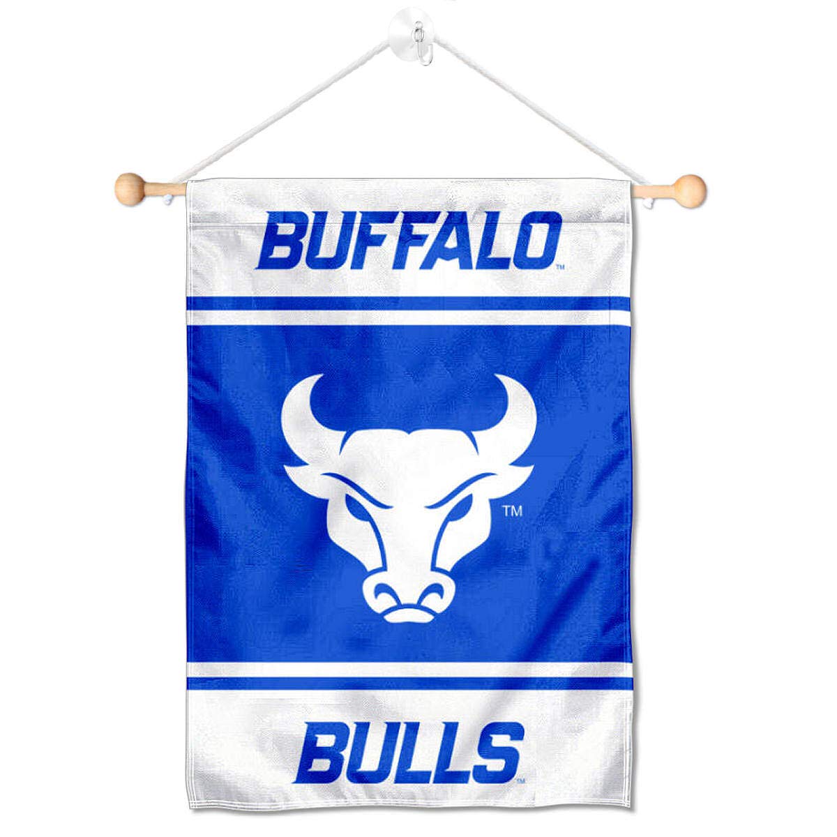 Buffalo Bulls Window Wall Banner Hanging Flag with Suction Cup - Sports Collectibles, Sports Memorabilia, Sports Fan Shop, Sports Gifts