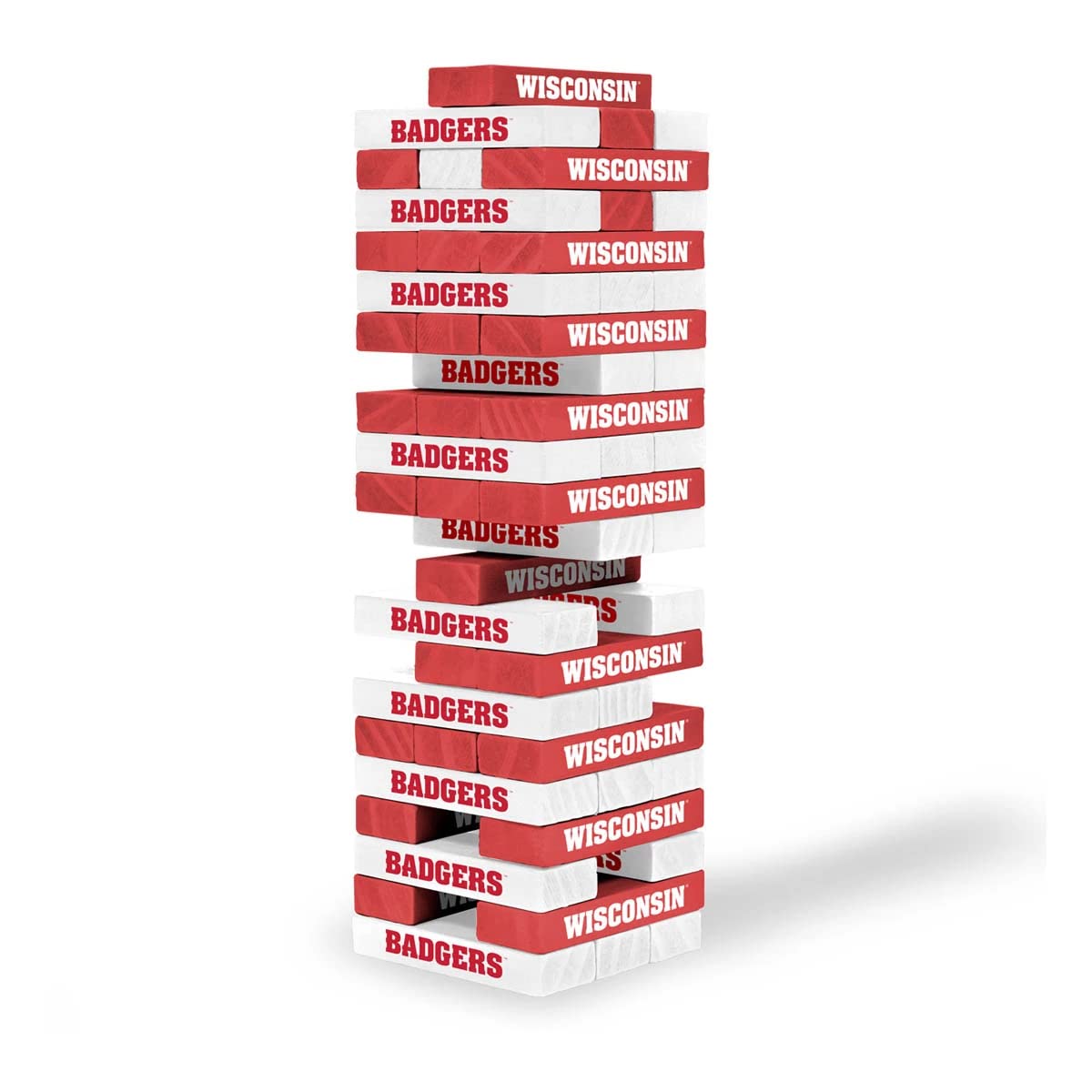 Wild Sports NCAA Wisconsin Badgers Table Top Stackers 3" x 1" x .5", Team Color - Sports Collectibles, Sports Memorabilia, Sports Fan Shop, Sports Gifts