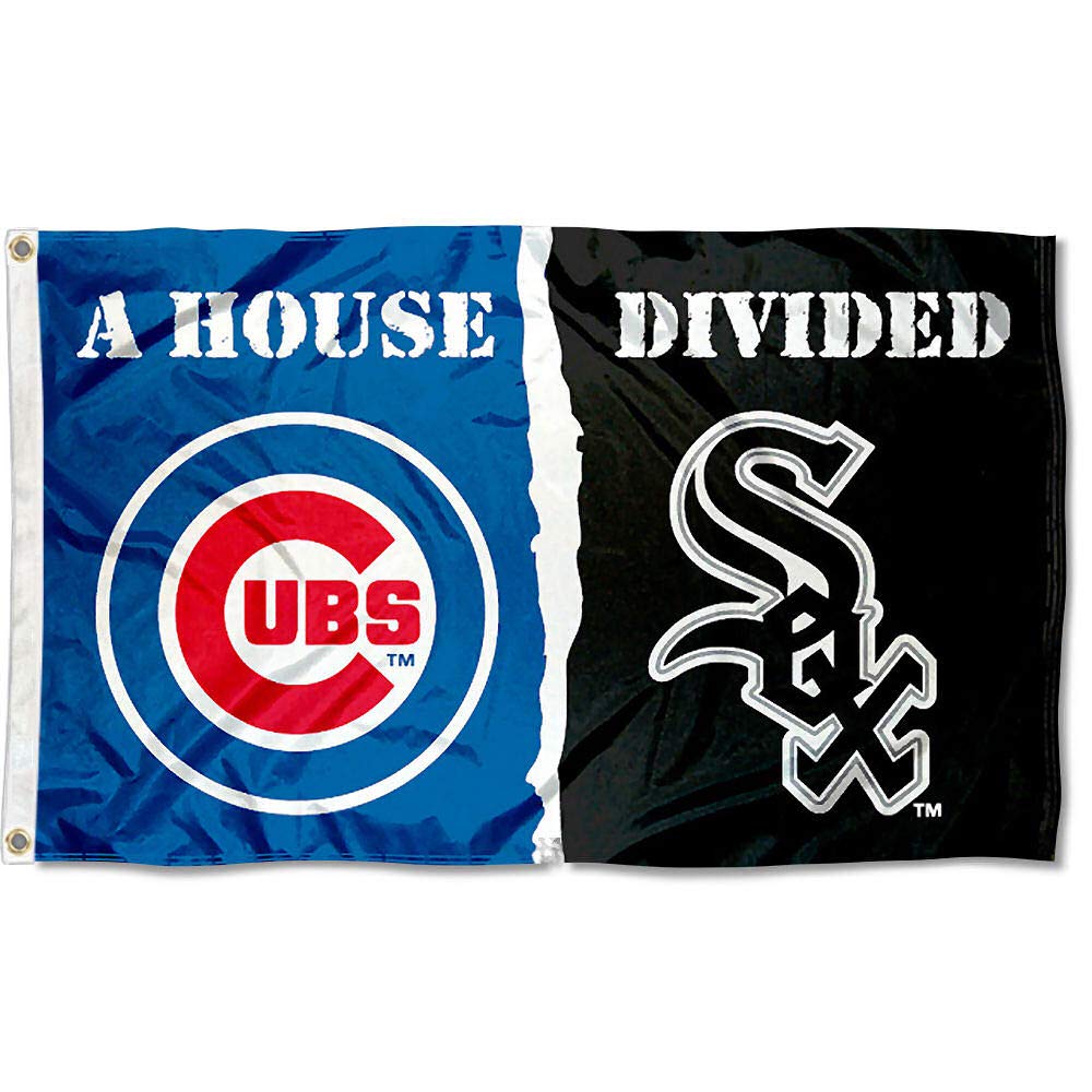 WinCraft Chicago Baseball Team House Divided Flag - Sports Collectibles, Sports Memorabilia, Sports Fan Shop, Sports Gifts