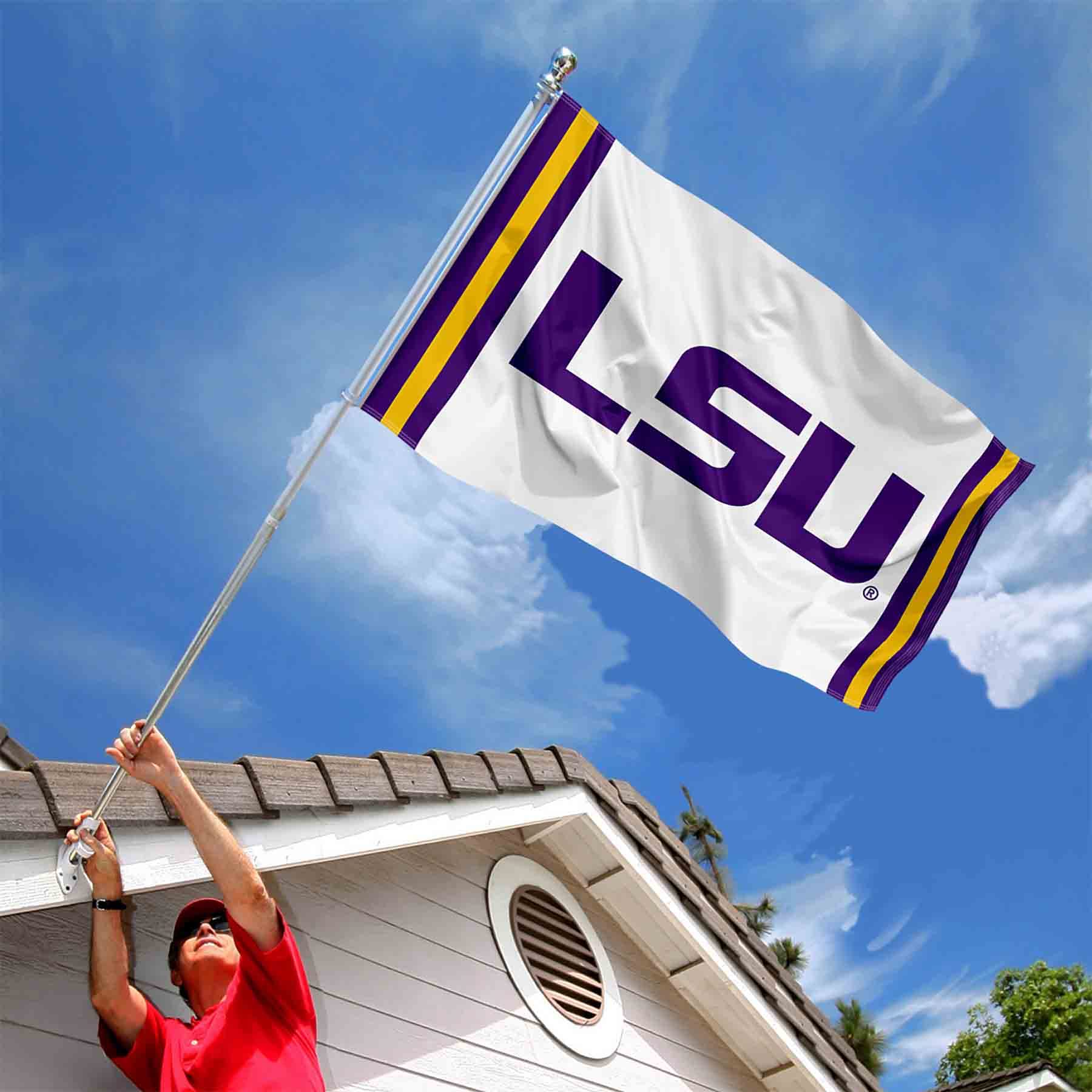 College Flags & Banners Co. Louisiana State LSU Tigers Jersey Stripes Banner and Tapestry Wall Tack Pads - Sports Collectibles, Sports Memorabilia, Sports Fan Shop, Sports Gifts
