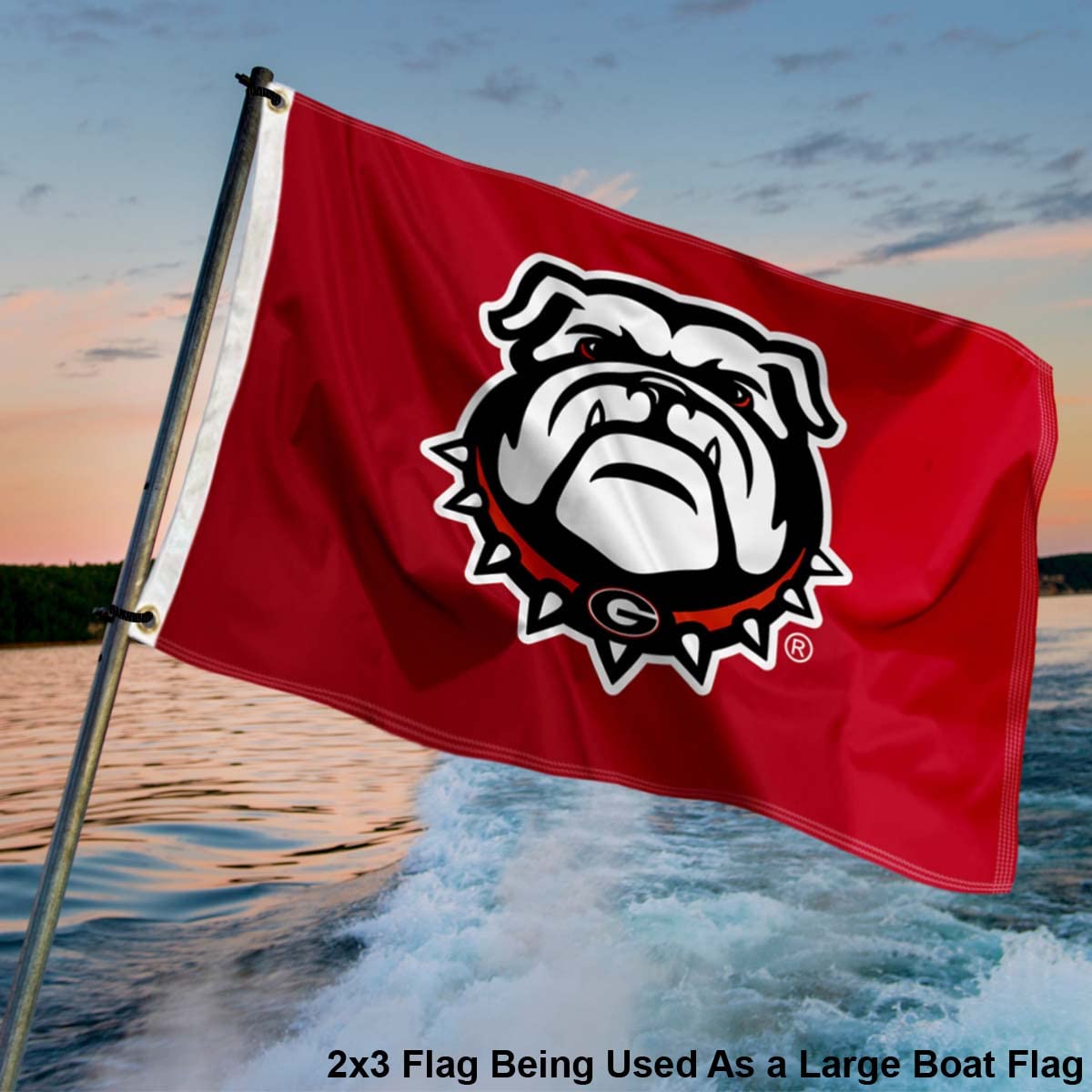 College Flags & Banners Co. Georgia Bulldogs Small 2x3 Foot Flag - Sports Collectibles, Sports Memorabilia, Sports Fan Shop, Sports Gifts