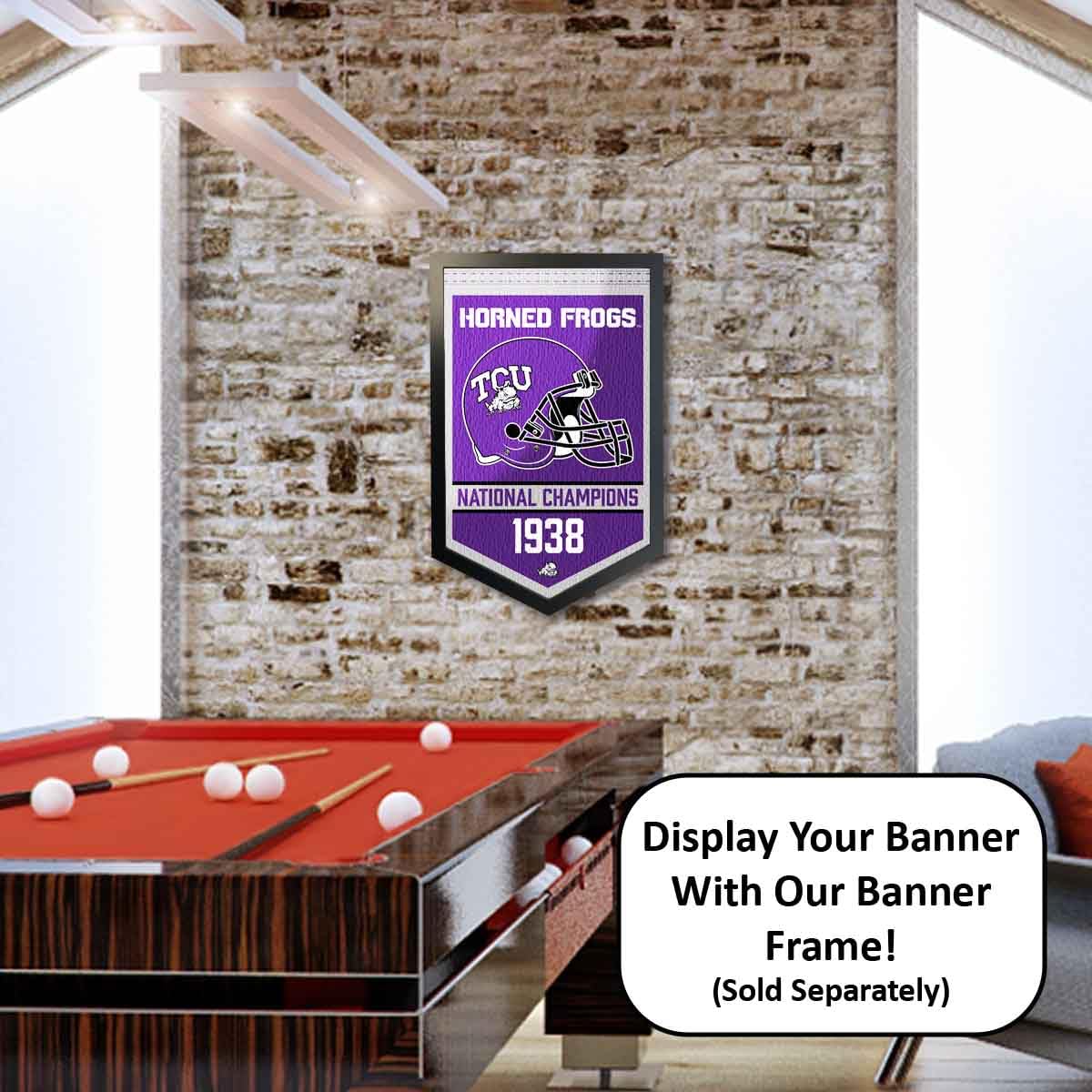 Texas Christian Horned Frogs Football National Champions Banner - Sports Collectibles, Sports Memorabilia, Sports Fan Shop, Sports Gifts