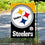 WinCraft Pittsburgh Steelers Large Logo Double Sided Garden Banner Flag - Sports Collectibles, Sports Memorabilia, Sports Fan Shop, Sports Gifts