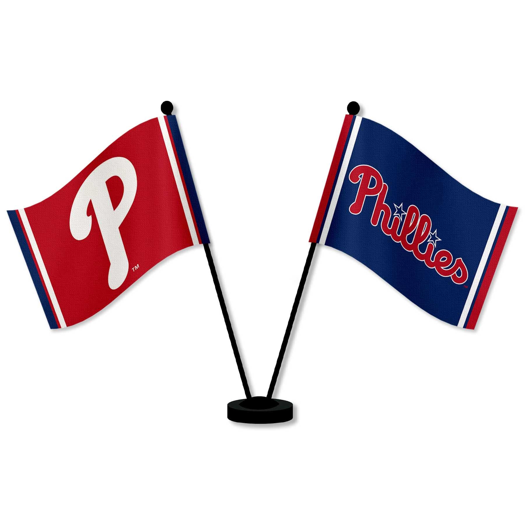 WinCraft Philadelphia Phillies Desk and Table Top Flags - Sports Collectibles, Sports Memorabilia, Sports Fan Shop, Sports Gifts