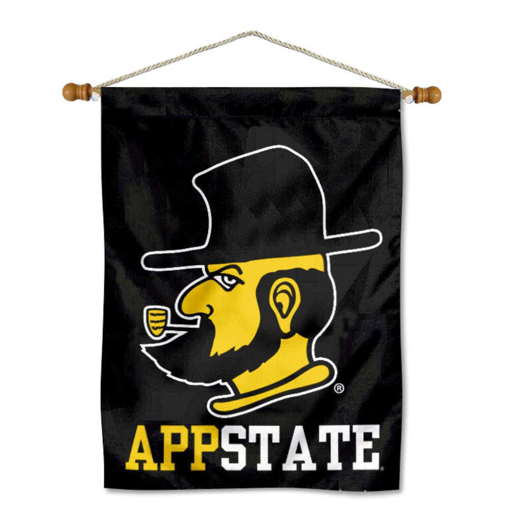 College Flags & Banners Co. App State Mountaineers Yosef House Flag and Wood Banner Pole Set - Sports Collectibles, Sports Memorabilia, Sports Fan Shop, Sports Gifts