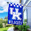 Kentucky UK Wildcats Checkerboard House Flag with Flag Pole Set - Sports Collectibles, Sports Memorabilia, Sports Fan Shop, Sports Gifts