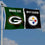 WinCraft Packers and Steelers House Divided Flag Rivalry Banner - Sports Collectibles, Sports Memorabilia, Sports Fan Shop, Sports Gifts