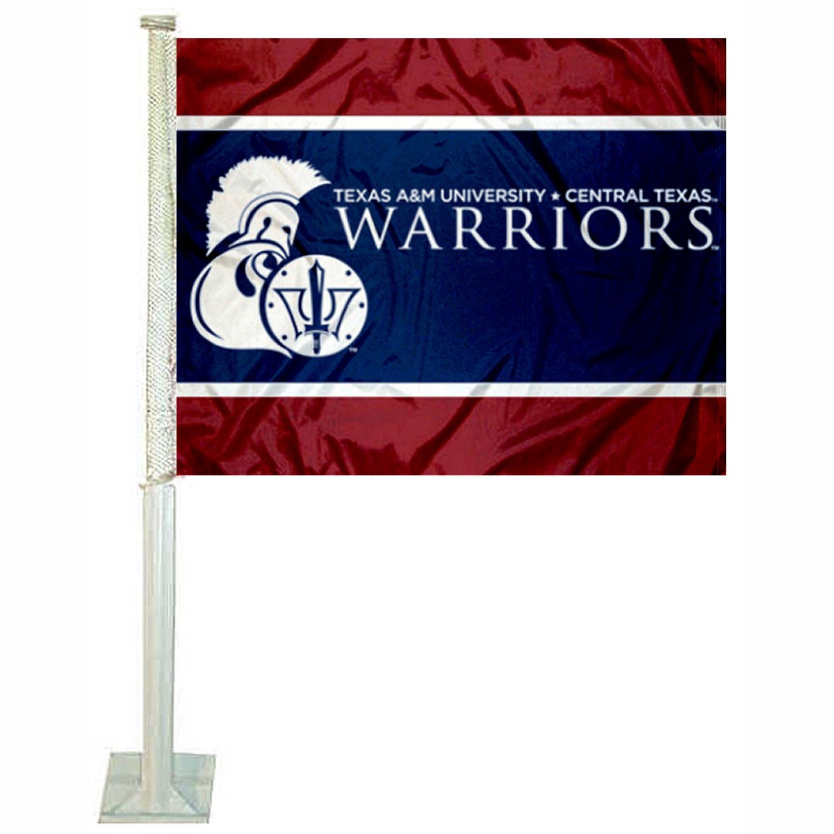 College Flags & Banners Co. Texas A&M Central Texas Warriors Car Flag - Sports Collectibles, Sports Memorabilia, Sports Fan Shop, Sports Gifts