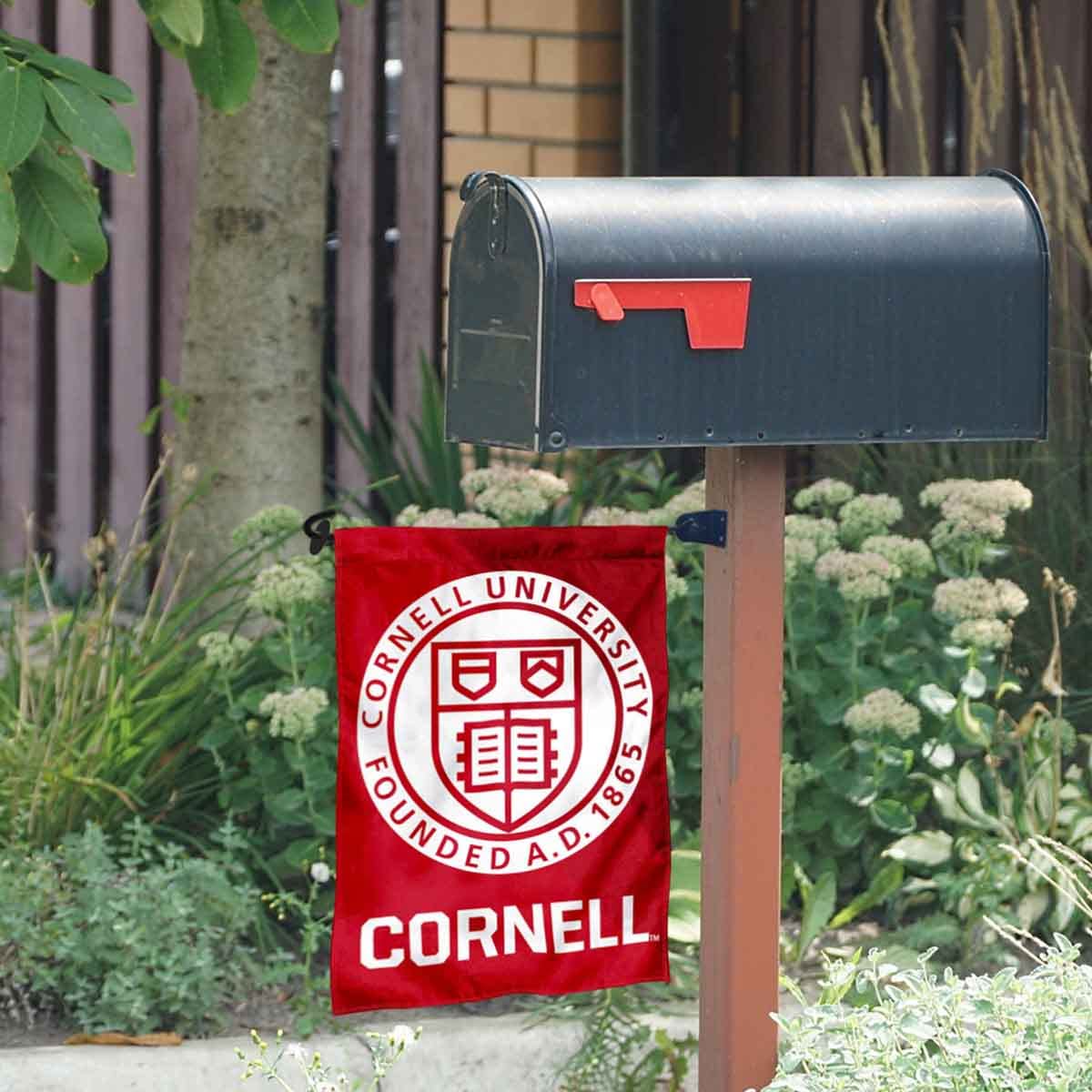 Cornell Big Red Insignia Garden Flag and Mailbox Post Pole Mount Holder Set - Sports Collectibles, Sports Memorabilia, Sports Fan Shop, Sports Gifts