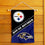 WinCraft House Divided Steelers and Ravens Double Sided Garden Flag - Sports Collectibles, Sports Memorabilia, Sports Fan Shop, Sports Gifts