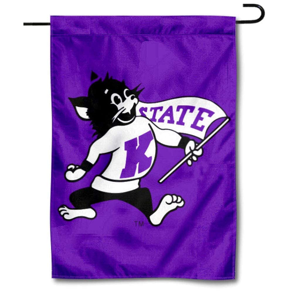 College Flags & Banners Co. Kansas State Wildcats Throwback Logo Garden and USA Flag Stand Pole Holder Set - Sports Collectibles, Sports Memorabilia, Sports Fan Shop, Sports Gifts