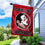 College Flags & Banners Co. Florida State University House Flag with Flag Pole Set - Sports Collectibles, Sports Memorabilia, Sports Fan Shop, Sports Gifts