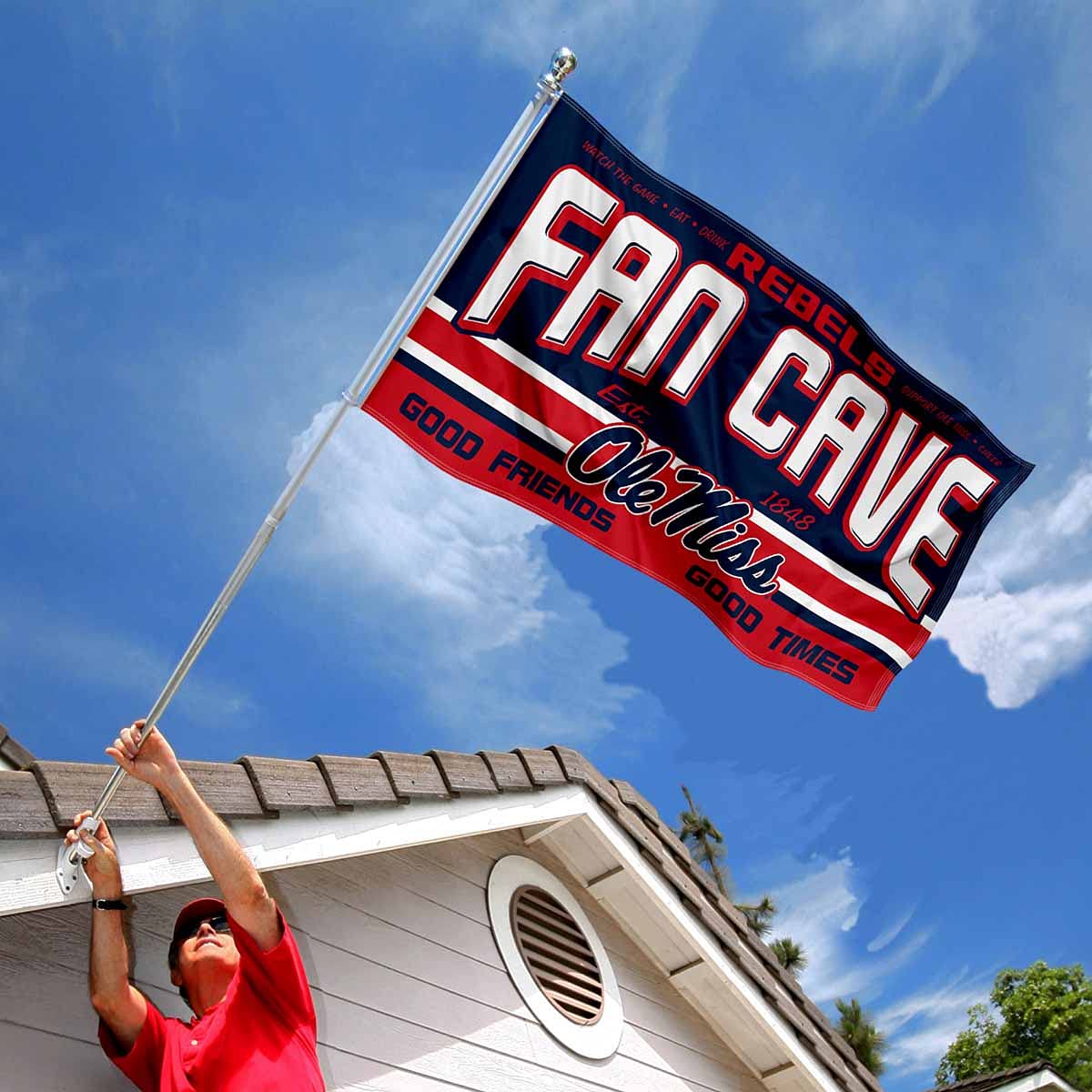 Ole Miss Fan Man Cave Banner Flag - Sports Collectibles, Sports Memorabilia, Sports Fan Shop, Sports Gifts