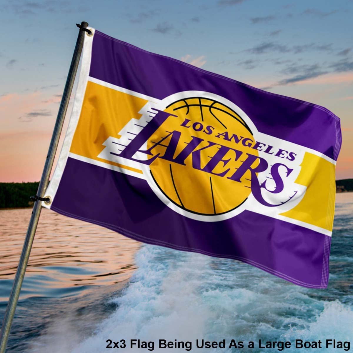 WinCraft Los Angeles Lakers Small 2x3 Foot Banner Flag - Sports Collectibles, Sports Memorabilia, Sports Fan Shop, Sports Gifts