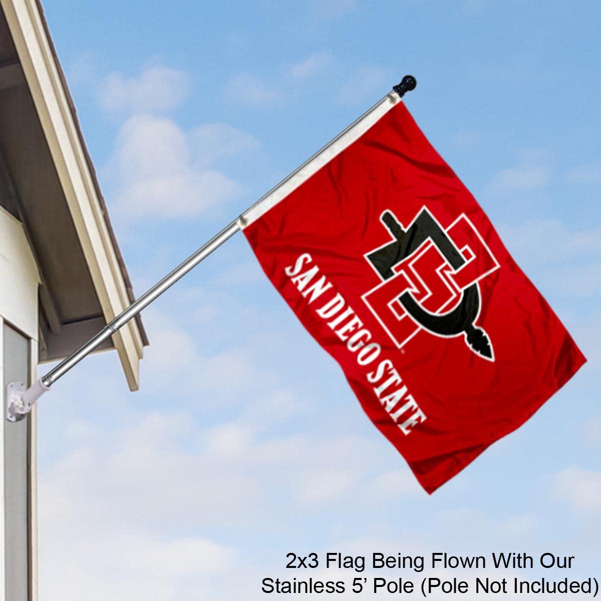 San Diego State Aztecs Small 2'x3' Flag and USA 3x5 Flag Set - Sports Collectibles, Sports Memorabilia, Sports Fan Shop, Sports Gifts